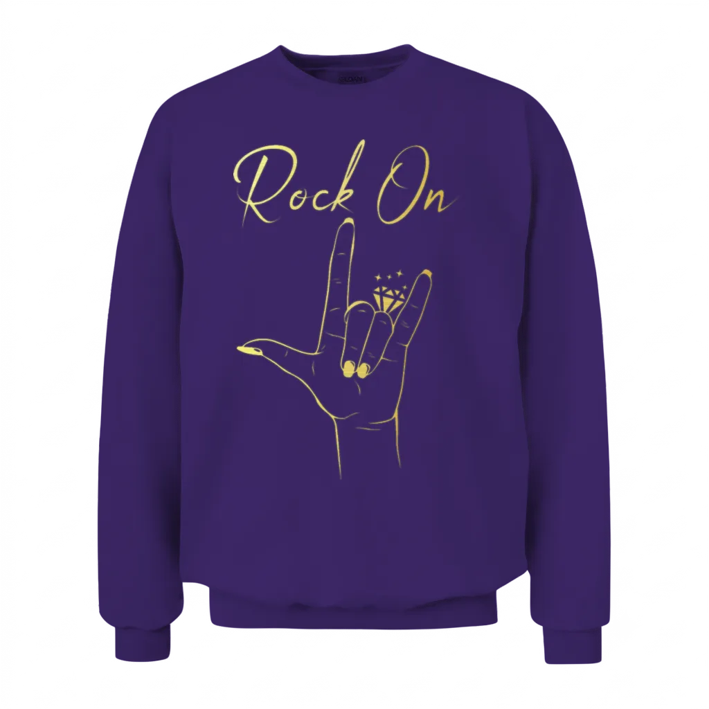 Rock on Bachelorette Party Unisex Sweatshirt - Purple
