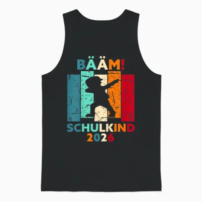 Children's Bääm! Schulkind 2026 First Day of School T-Shirt, Black Unisex Tank Top - Black