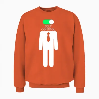 Brain Self Control Turn off Relax Work Mode On Unisex Sweatshirt - Orange