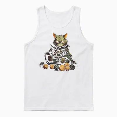 Rpg Gaming Role Playing D20 Tabletop Games Funny Rpg Gamer Unisex Tank Top - White
