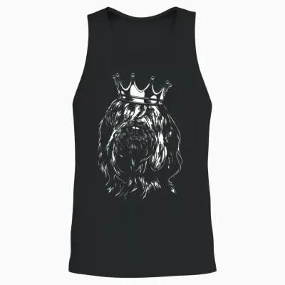 Funny Briard Dog Crown Dog Mom Unisex Tank Top - Black