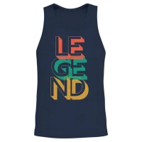 Retro Legend Unisex Tank Top - Navy – 2