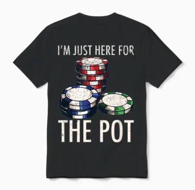 Poker T-Shirt Texas Hold'em Gambling Pot Cards Player Gift Unisex T-Shirt - Black