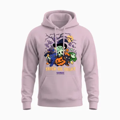 Sonic the Hedgehog - Chao Tales Halloween Trick or Treat Unisex Hoodie - Light Pink