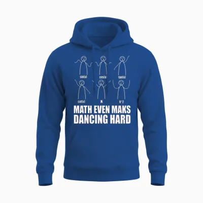 Funny Math Dancing Unisex Hoodie - Royal