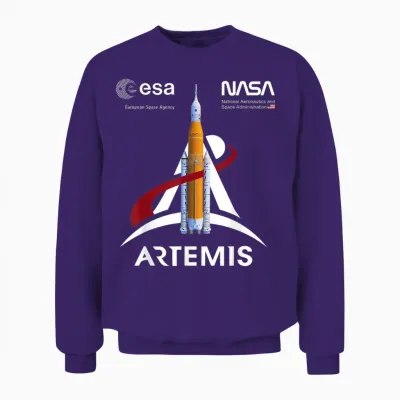 Nasa Artemis Sls Mission Esa Und Worm Logo Unisex Sweatshirt - Purple