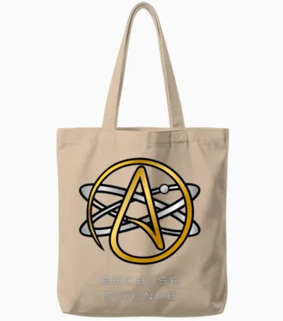 Freethinker Atheist Agnostic Science Symbol Design Tote Bags - Natural