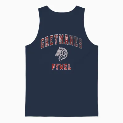 Distressed Greymanes Crimson Desert Pywel Funny Design Unisex Tank Top - Navy