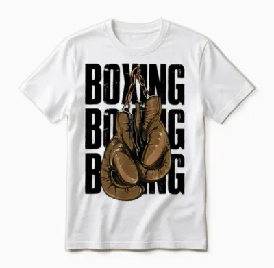 Boxing Gloves Retro Unisex T-Shirt - White
