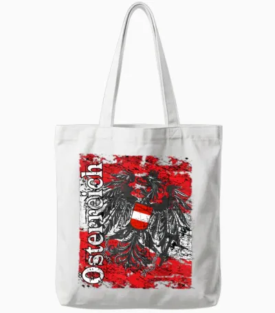 österreich T-Shirt Adler Flagge Retro Vintage Austria Tote Bags - White