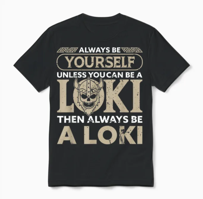 Wikinger Götter Loki Spruch Der Nordischen Mythologie T-Shirt Schwarz S Unisex T-Shirt in Black