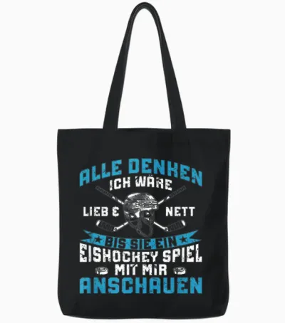 Eishockey Spieler Lustiges Alle Denken Ich Wäre Lieb Tote Bags - Black