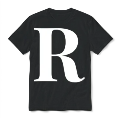 The Letter R Unisex T-Shirt - Black