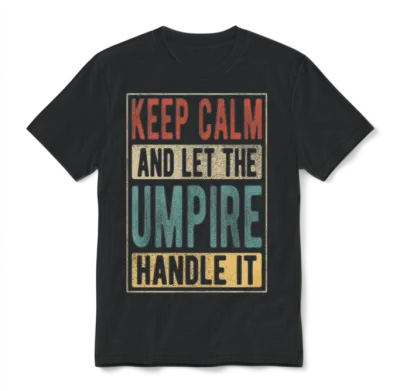 Umpire Retro Gift Unisex T-Shirt - Black