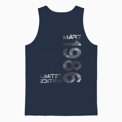 März 1986 Mann Frau 40. Geburtstag Limited Edition Unisex Tank Top - Navy