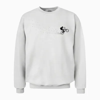 Mountain Bike Biking Cycling Unisex Sweatshirt - White