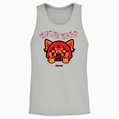 Aggretsuko Rage Metal Head Unisex Tank Top - Ash