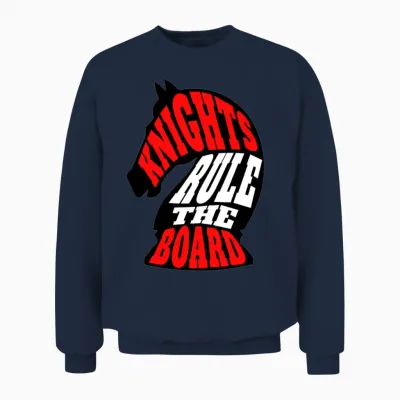 Knights Rule the Board Unisex Sweatshirt - Navy