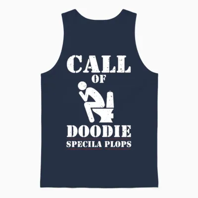 Funny Call of Doodie Unisex Tank Top - Navy