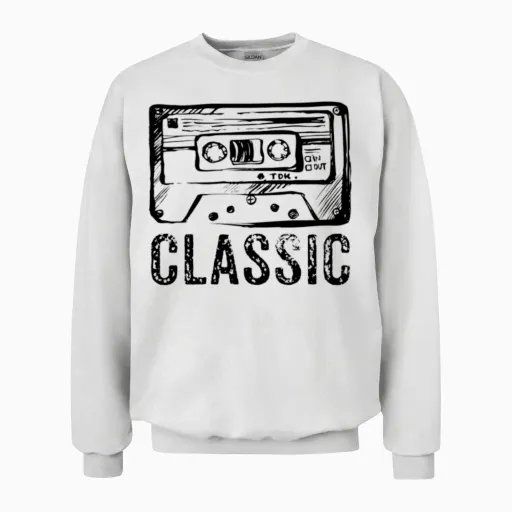 Retro Unisex Sweatshirt in White