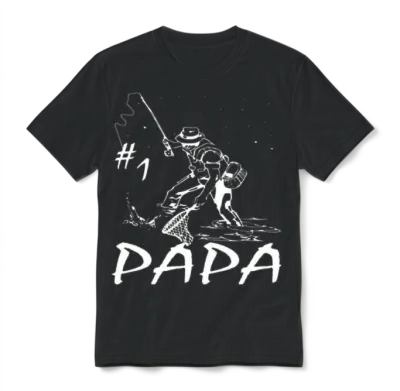 Funny Fishing Unisex T-Shirt - Black