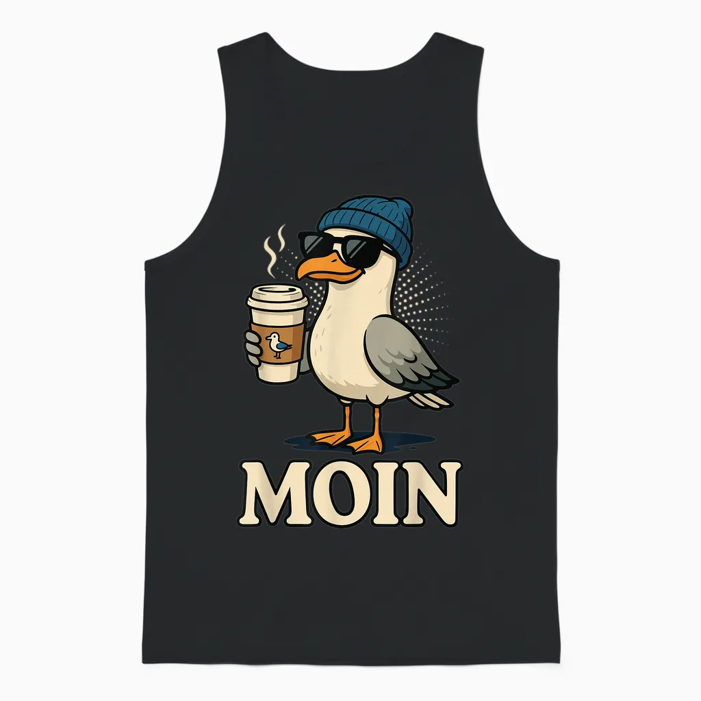 Moin Plattdeutsch Norddeutschland Ostfriesland Ostsee Moin Unisex Tank Top in Black