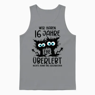 16 Jahre Verheiratet Saphirhochzeit Ehemann 16 Hochzeitstag Unisex Tank Top - Sport Grey