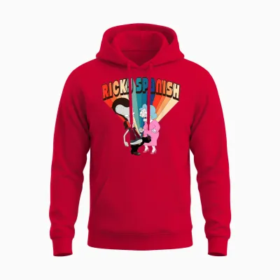 American Dad Ricky Spanish Rainbow Logo Cartoon Unisex Hoodie - Red