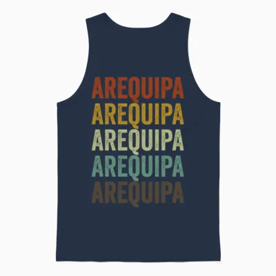 Arequipa Peru Retro Vintage Unisex Tank Top - Navy