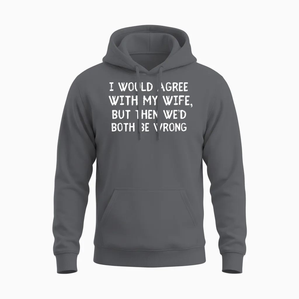 Funny Husband Wife Couples & Matching Gift Unisex Hoodie in Charcoal