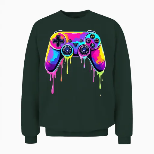 Gaming Controller Video Games Man Woman Kids Gamer T-Shirt, Black, S Unisex Sweatshirt - Forest