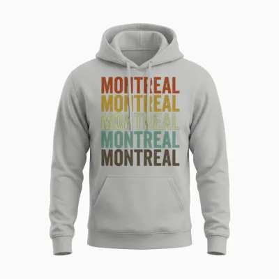 Montreal Canada Retro Vintage Unisex Hoodie - Ash