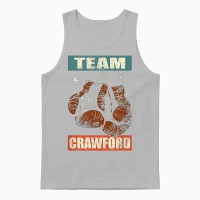 Crawford Last Name Retro Family Name Crawford Boxing Unisex Tank Top - Ash