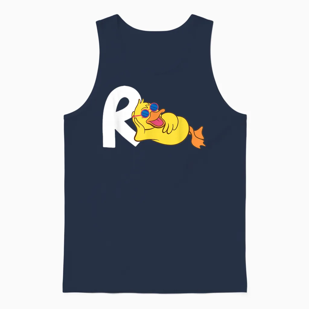 Pension Duck Funny Retirement Pension Pensioner Unisex Tank Top in Navy