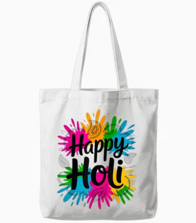 Bura Na Mano Holi Hai India Hindu Colors Happy Holi Festival Tote Bags - White