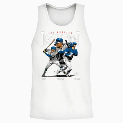 Triple Threat Ohtani, Betts, Freeman Los Angeles Mlbpa Unisex Tank Top - White