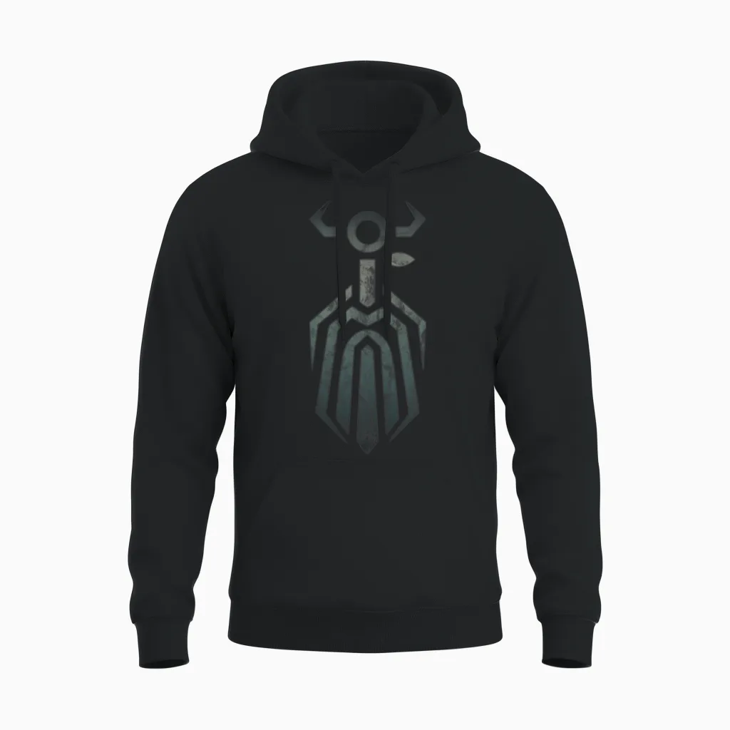 Odin God Asgard Nordic Viking Pagan Druid Eye Face Unisex Hoodie in Black