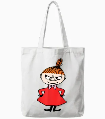 Moomin Little My Hands on Hips T-Shirt, White Tote Bags - White