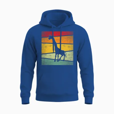 Giraffe Retro Unisex Hoodie - Royal