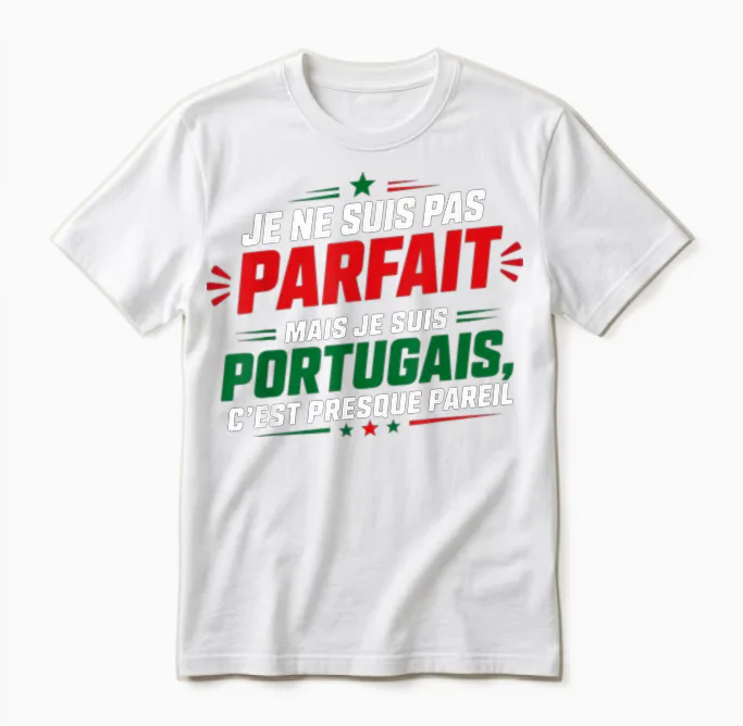 Humour Portugais Citation Drole Blague Je Suis Portugais Unisex T-Shirt in White
