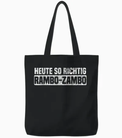 Heute So Richtig Rambo-Zambo Meme Bundeskanzler Tote Bags - Black