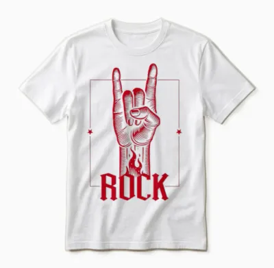 Rock Horns, Rock and Metal Fans, Men, Women and Kids Rock Star Unisex T-Shirt - White