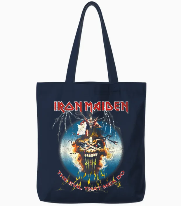 Iron Maiden - the Evil That Men Do Tote Bags in Navy