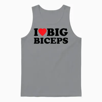 I Love Big Biceps | Gym Und Sport Unisex Tank Top - Sport Grey