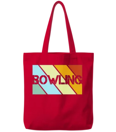 Bowling Retro Tote Bags - Red