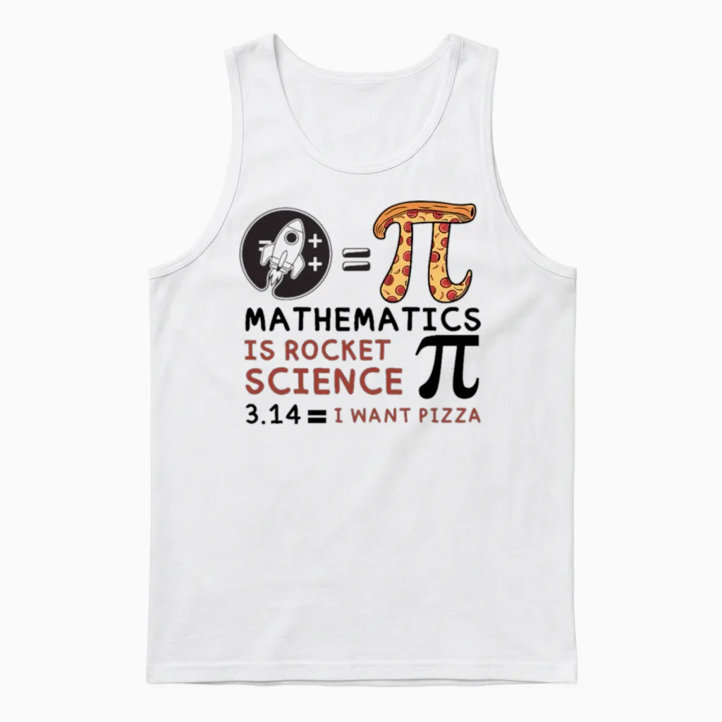 Funny Math Joke Memes & Humor Unisex Tank Top in White