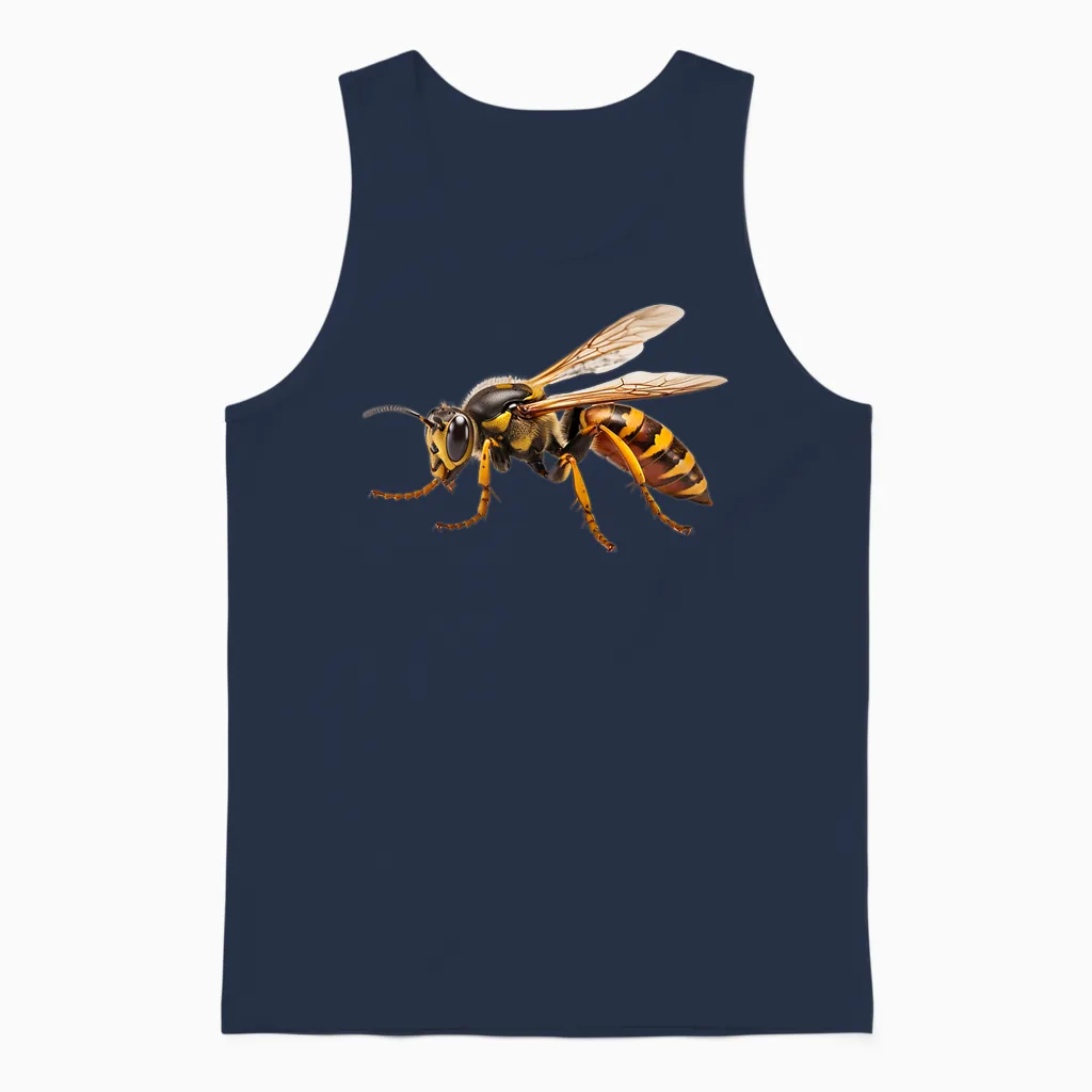 Entomologie Insekten Makro Entomologe, Wespe Unisex Tank Top in Navy