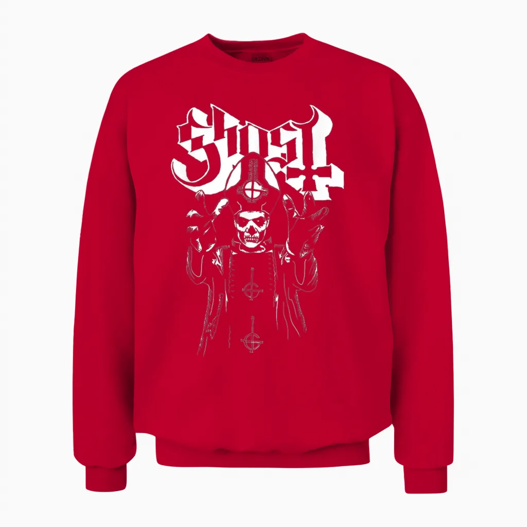 Ghost - Papa's Wrath Dad Unisex Sweatshirt in Red