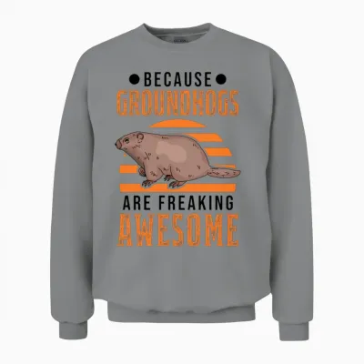 Marmot Groundhog Day Woodchuck Unisex Sweatshirt - Sport Grey