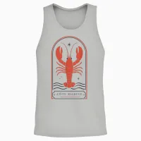 Cote Marine Homard Nautique Côtier Océan Vintage Unisex Tank Top in Ash - 2
